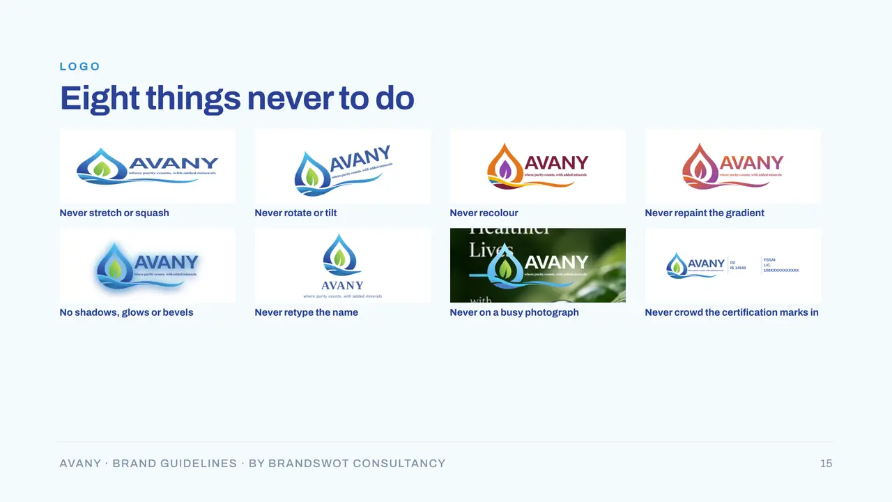 AVANY Packaged Drinking Water: Eight things never to do