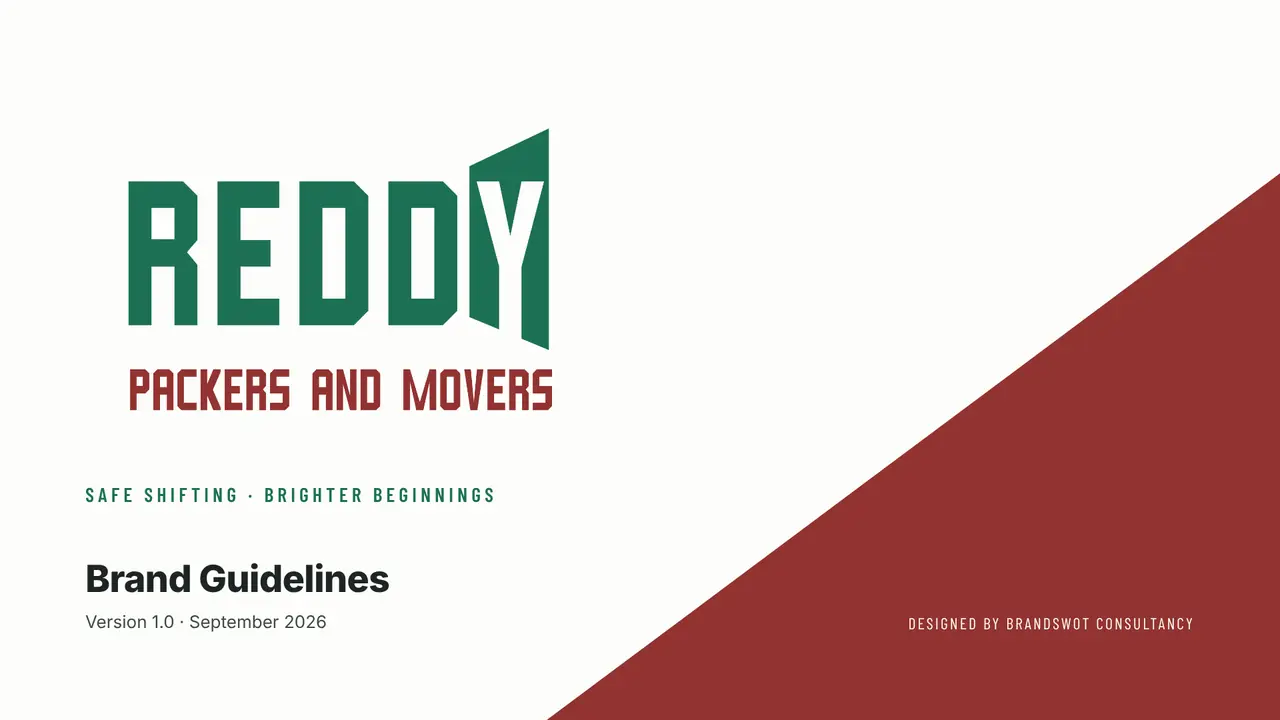 Reddy Packers and Movers brand book cover