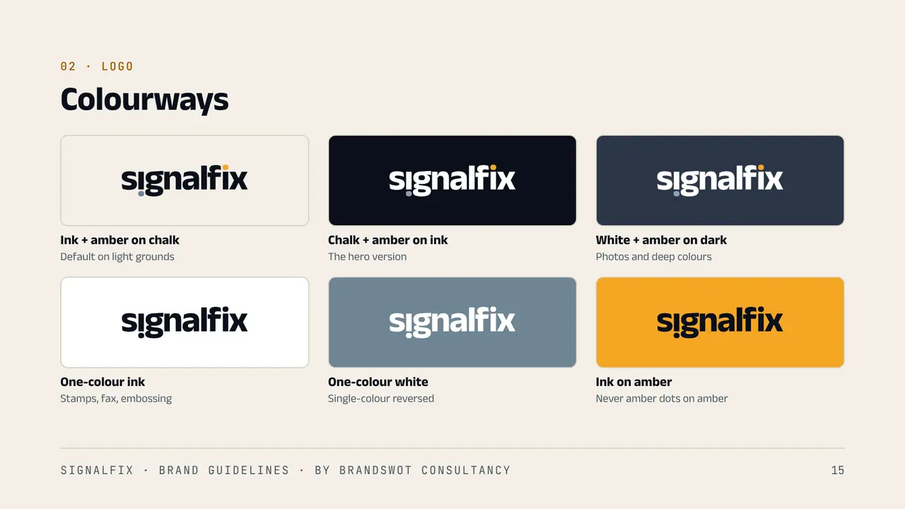 SignalFix: Colourways