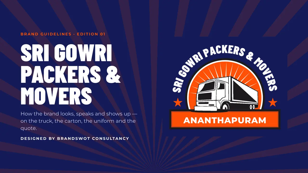 Sri Gowri Packers & Movers brand book cover