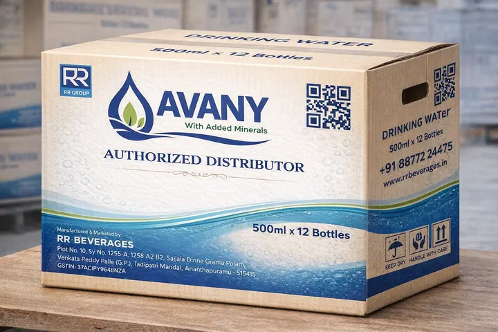 AVANY Packaged Drinking Water: Distributor carton