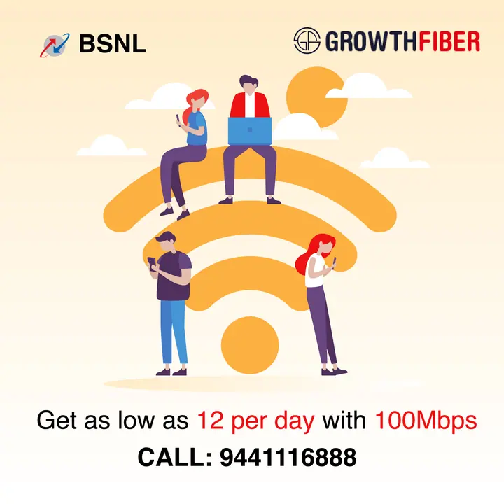 Growthfiber: BSNL Air Fiber poster