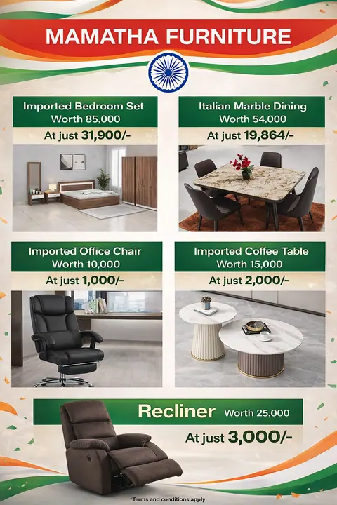 Mamatha Furniture: Republic Day offers, back