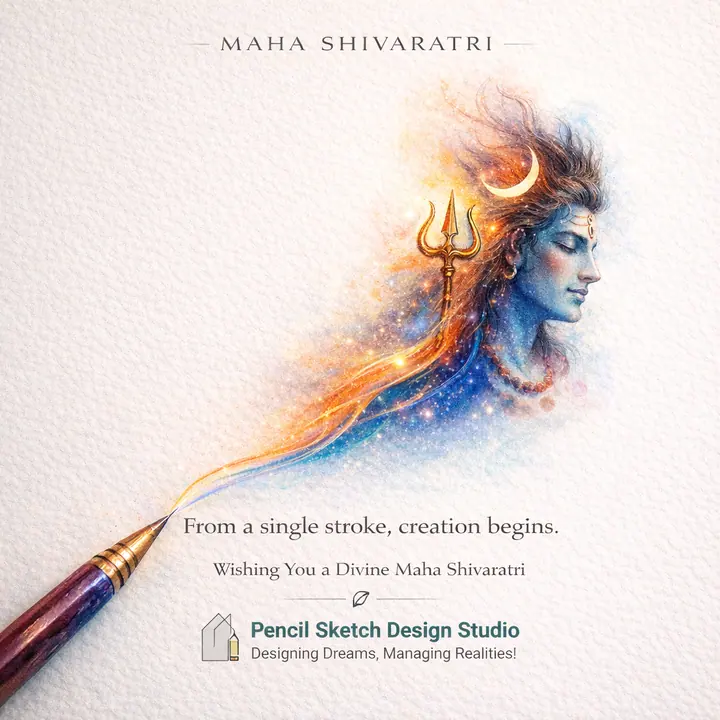 Pencil Sketch Design Studio: Maha Shivaratri: from a single stroke