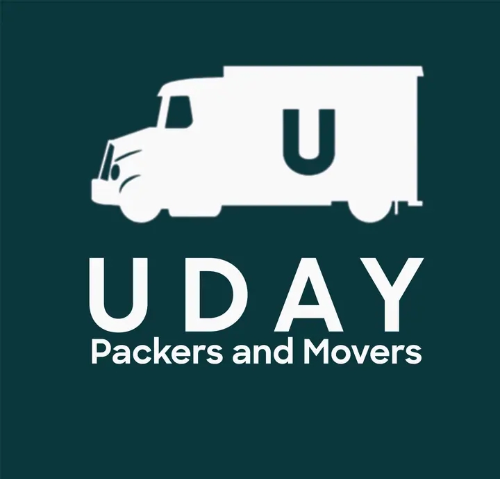Uday Packers and Movers: Logo on deep teal